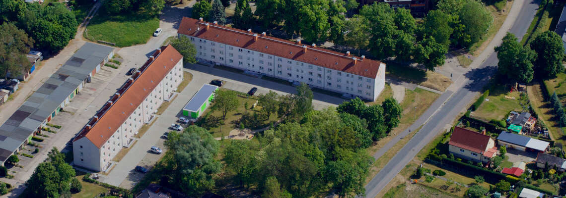 Der Lindenweg in Hennickendorf aus der Luft aufgenommen